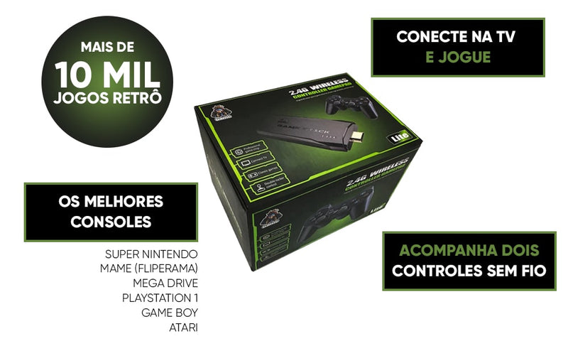 Game Stick 4k 10mil jogos